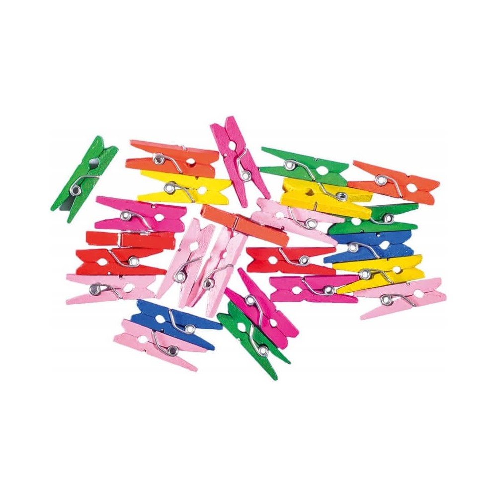 Set cârlige din lemn, colorate 2