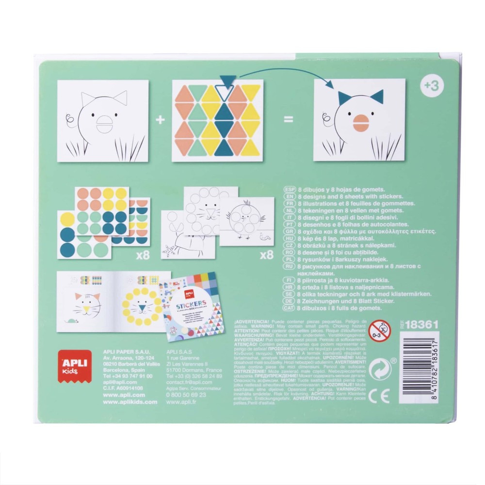 Set creativ Stickere forme geometrice Animale 2