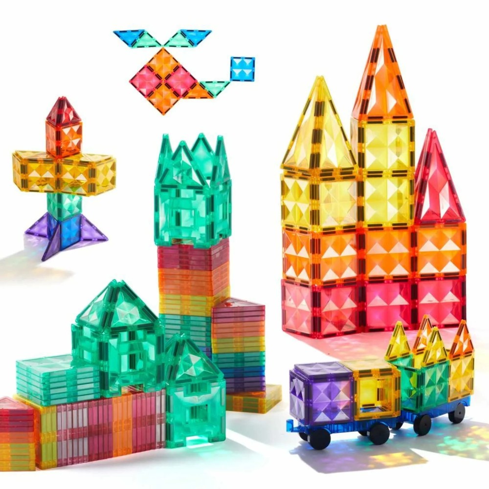 Set de Construcție Magnetic, 100 piese Colorful Magnetic Tiles 5