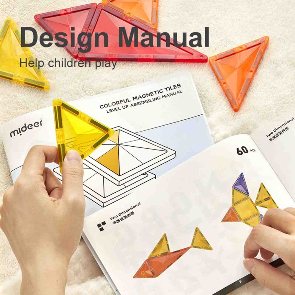 Set de Construcție Magnetic, 100 piese Colorful Magnetic Tiles 8