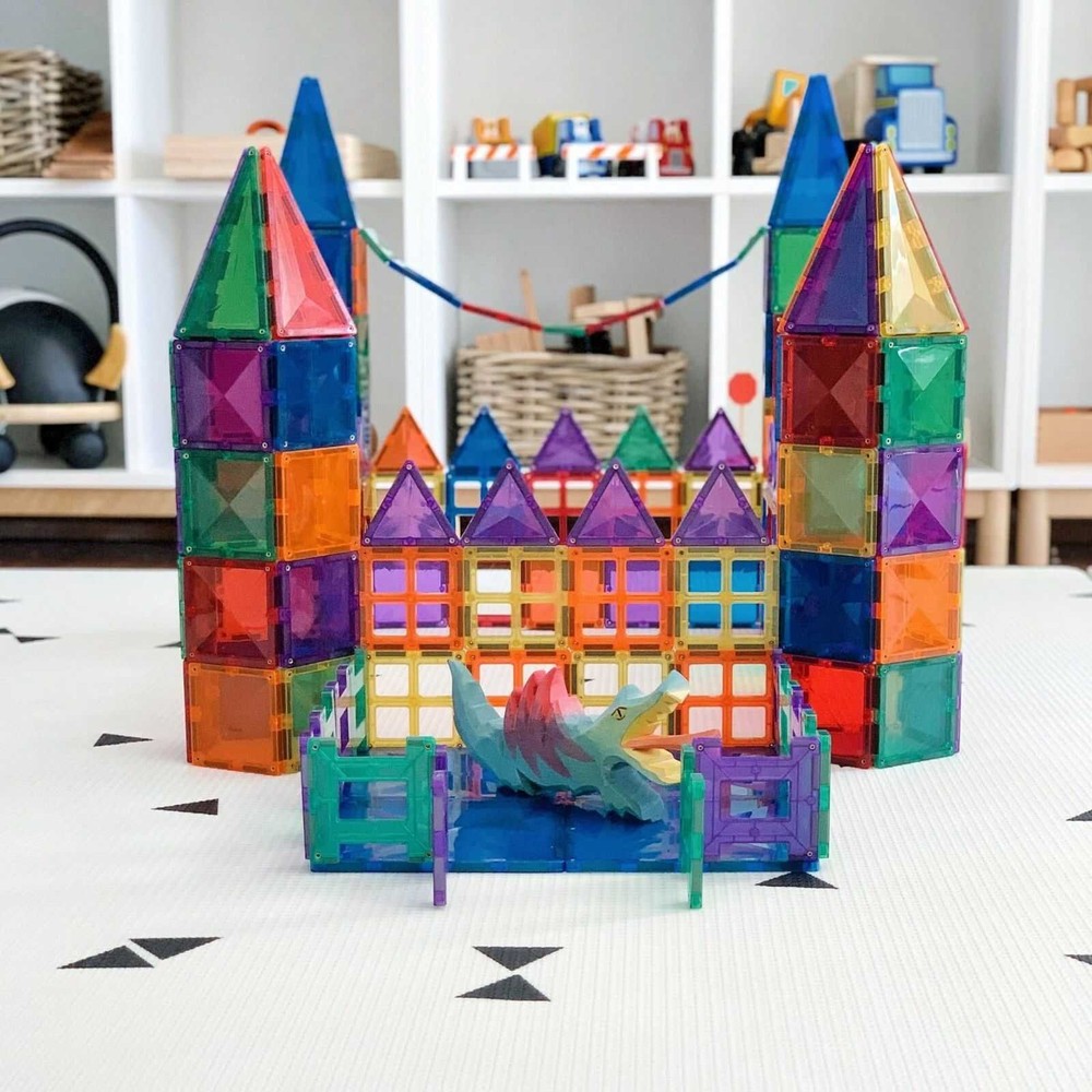 Set de construcție magnetic, 102 piese, Creative Pack, Connetix Tiles 4