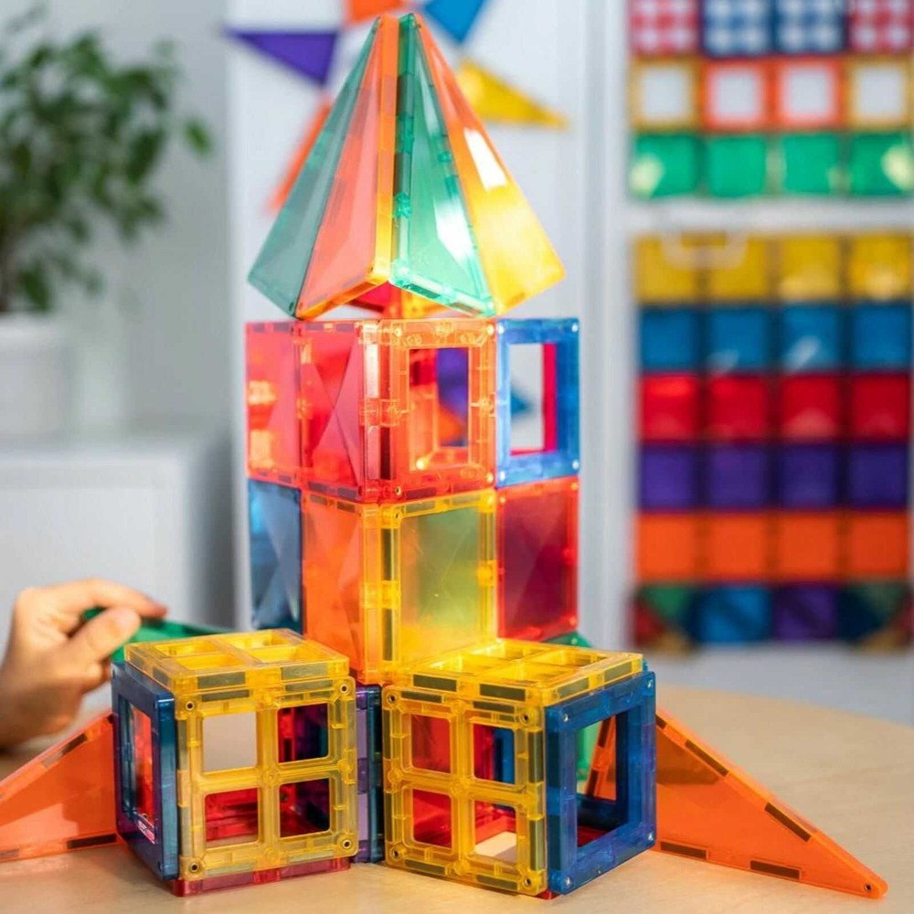 Set de construcție magnetic, 102 piese, Creative Pack, Connetix Tiles 6