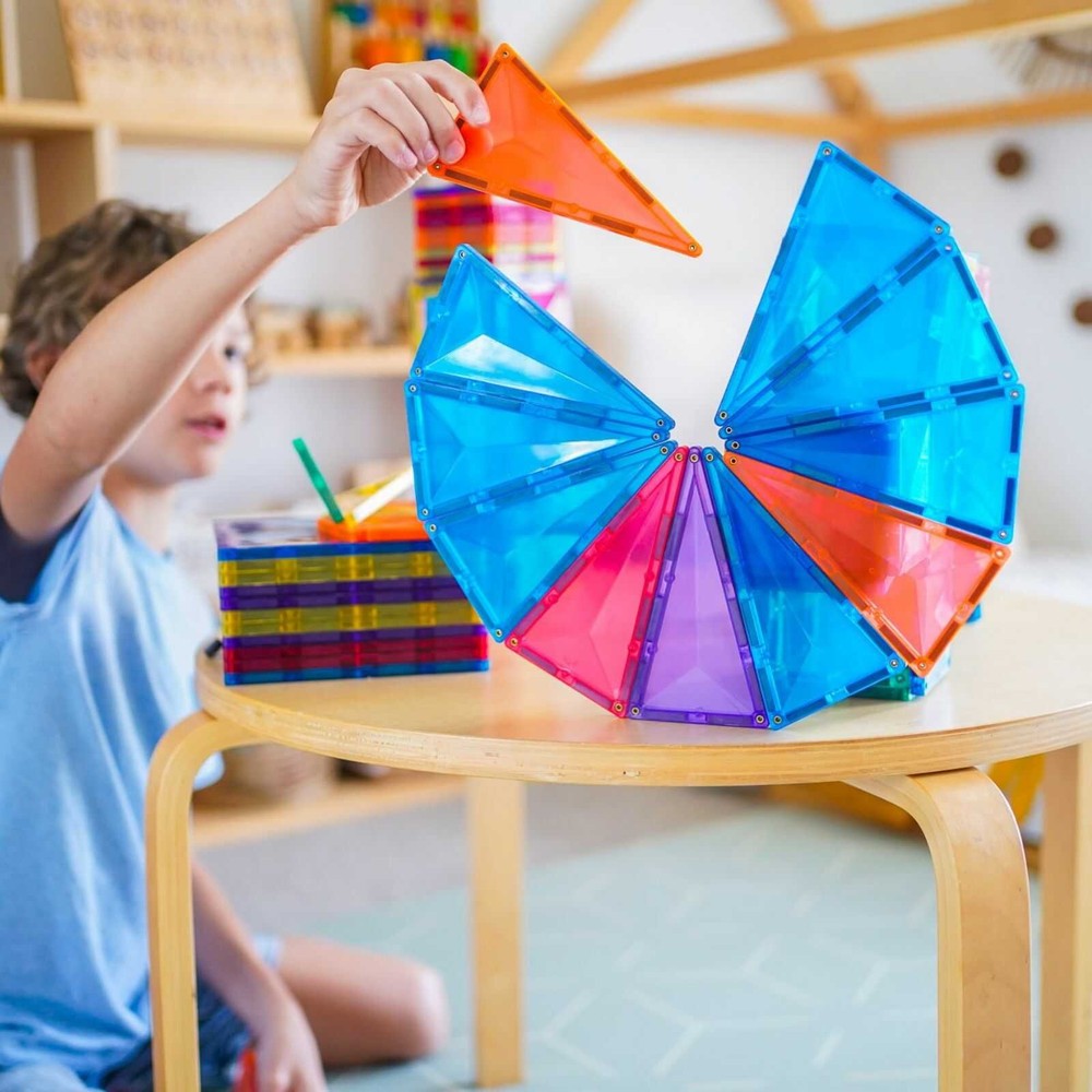 Set de construcție magnetic, 102 piese, Creative Pack, Connetix Tiles 8