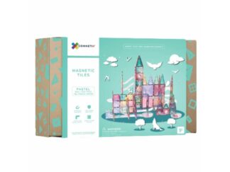 Set de construcție magnetic, 106 piese, Pastel Ball Run, Connetix Tiles, Marble Run