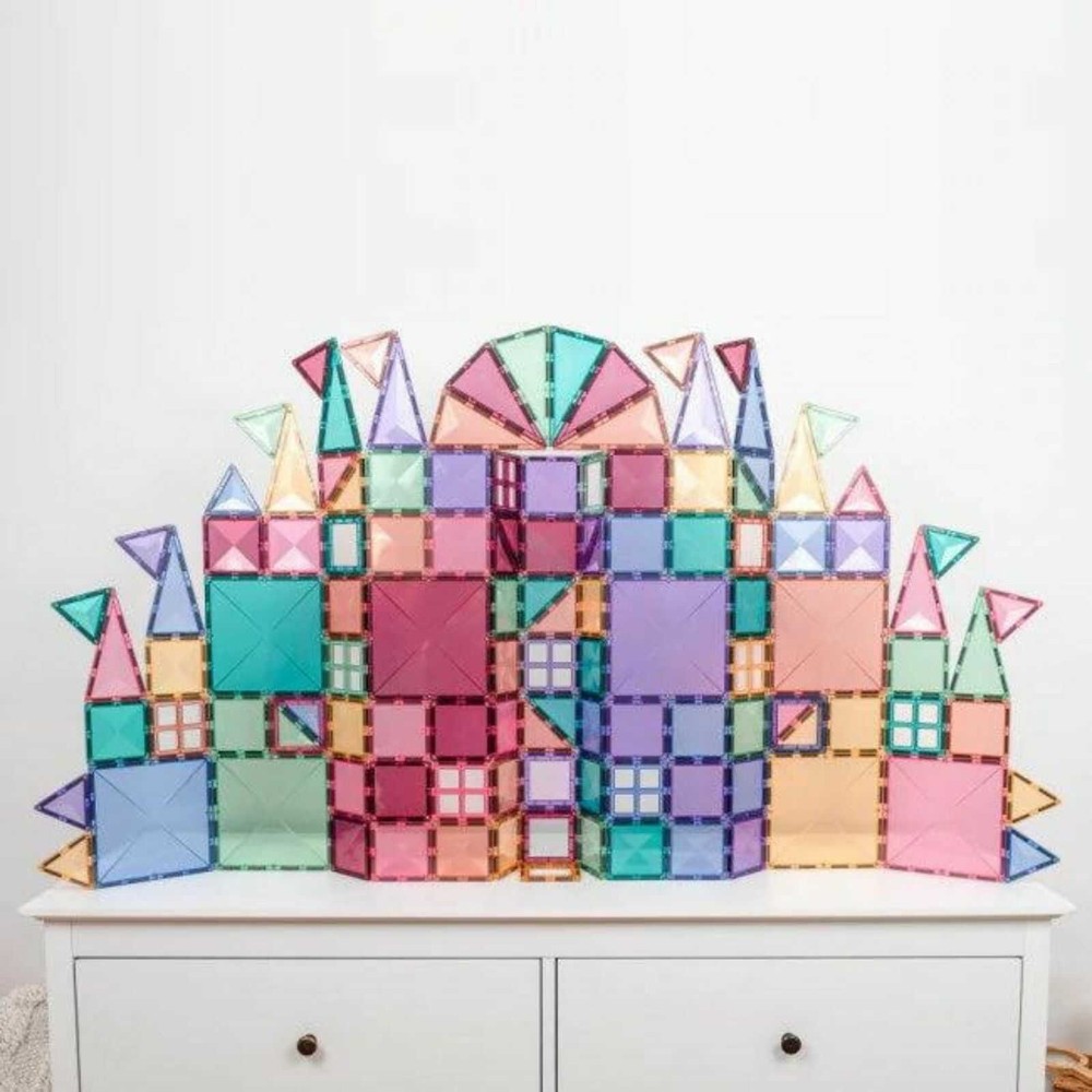 Set de construcție magnetic, 120 piese, pastel, Creative Pack, Connetix Tiles 3