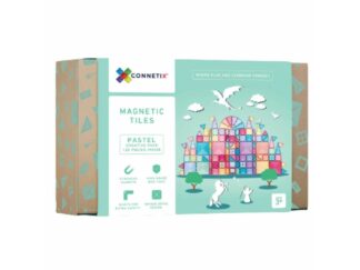 Set de construcție magnetic, 120 piese, pastel, Creative Pack, Connetix Tiles