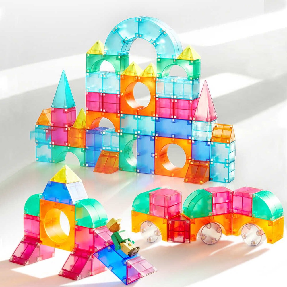 Set de construcție magnetic, 46 piese colorate 6