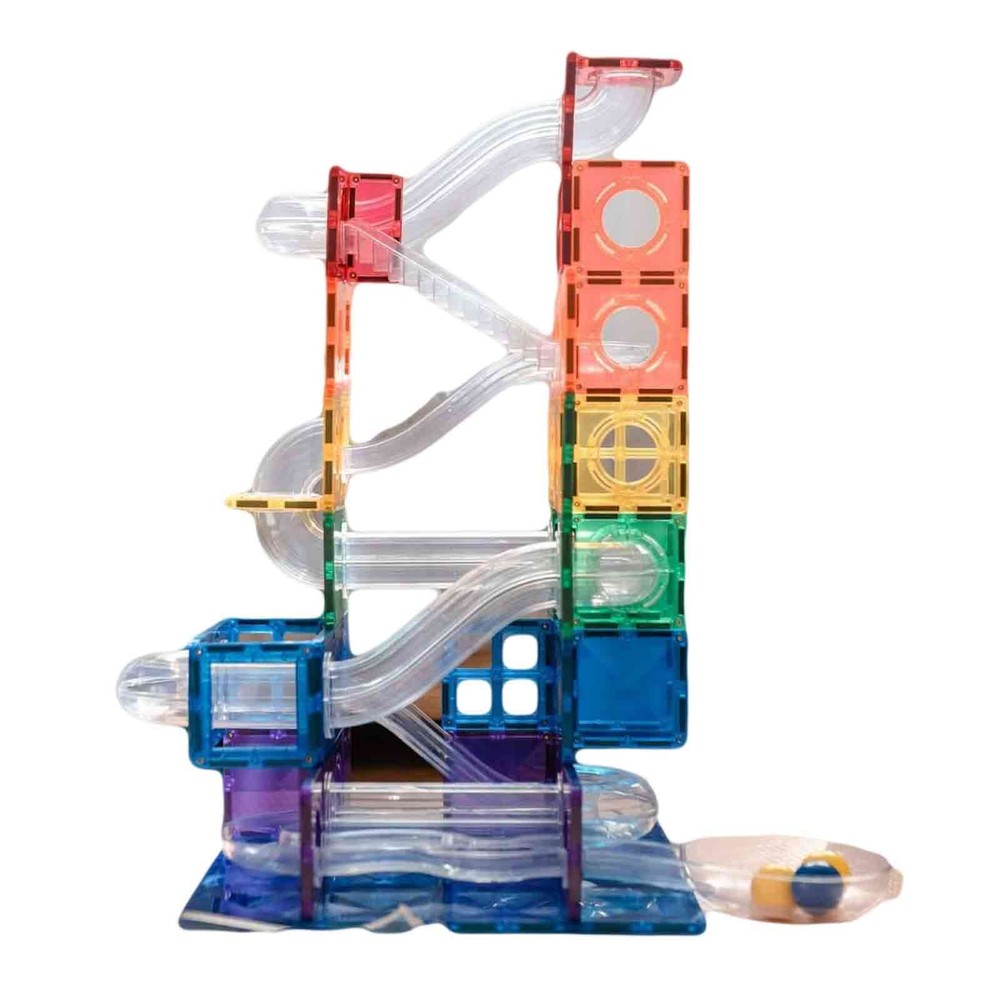 Set de construcție magnetic, 92 piese, Ball Run Pack, Connetix Tiles 11