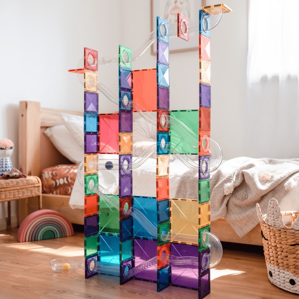 Set de construcție magnetic, 92 piese, Ball Run Pack, Connetix Tiles 3