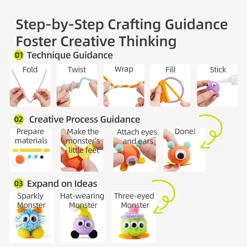 Set de creație cu 700 de piese art craft, pentru copii 8