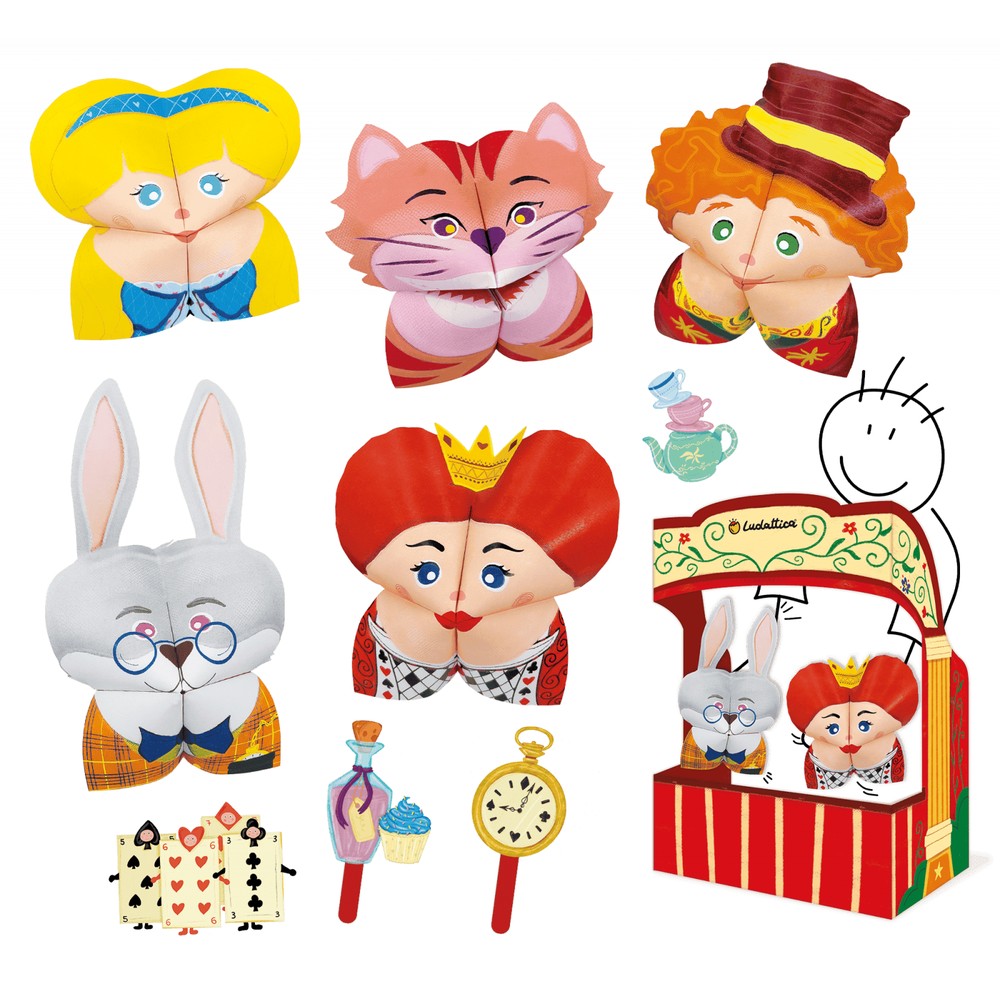 Set de Teatru de Păpuși Origami Alice în Țara Minunilor, +5 ani, Ludattica 2