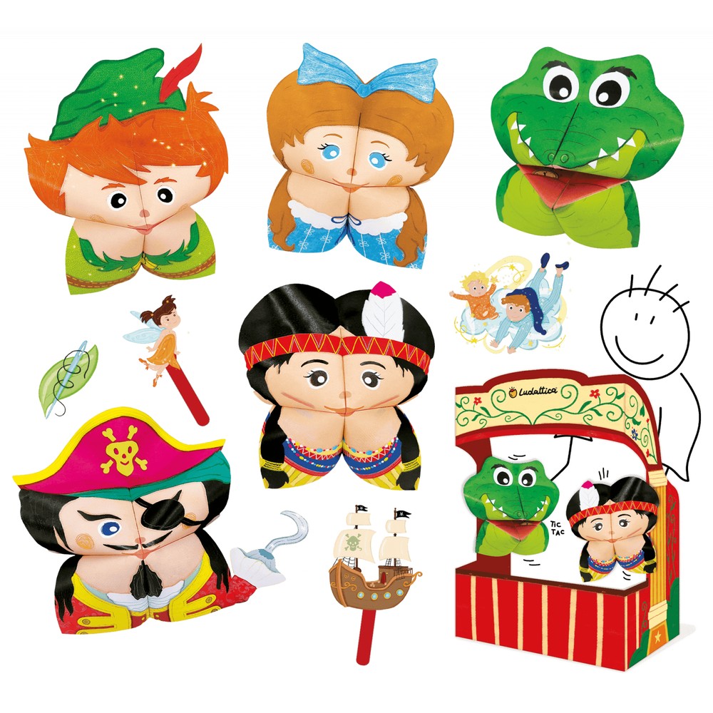 Set de Teatru de Păpuși Origami Aventurile lui Peter Pan, +5 ani, Ludattica 2