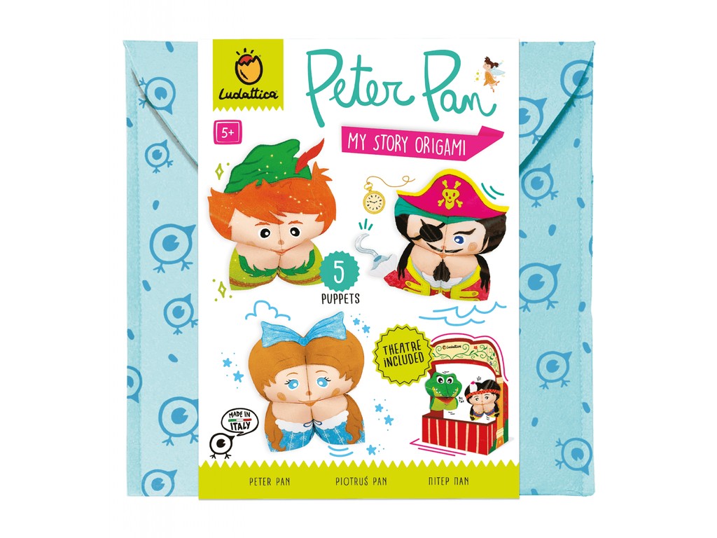 Set de Teatru de Păpuși Origami Aventurile lui Peter Pan, +5 ani, Ludattica