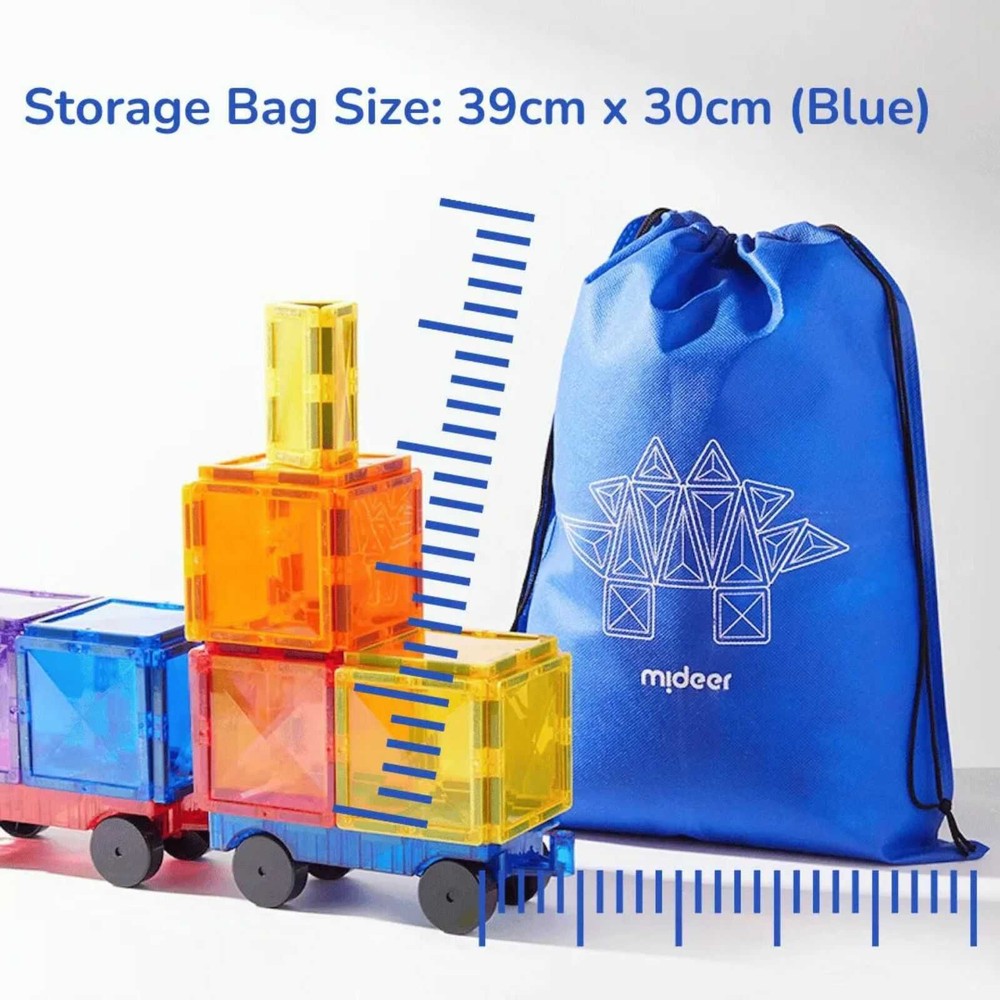 Set Extensie 4 Mașinuțe Magnetice MiDeer Magnetic Tiles Car Base 6