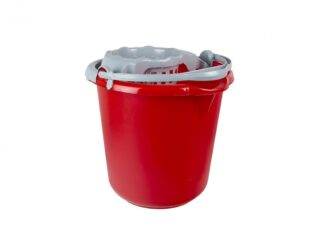 Set găleată plastic 10 L + storcător pentru mop roșie