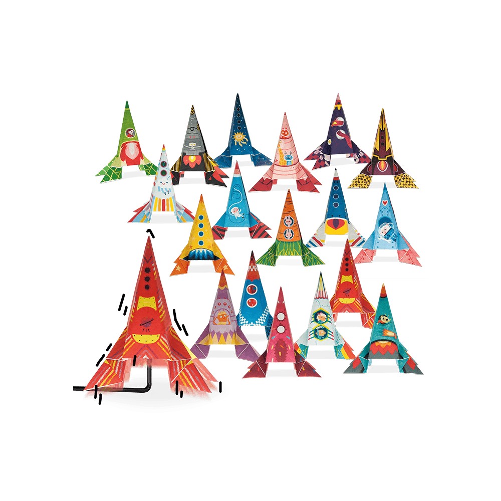Set îndemânare Origami începători Rachete, Ludattica, +6 ani 2