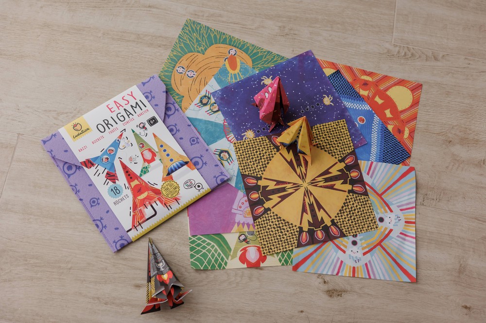 Set îndemânare Origami începători Rachete, Ludattica, +6 ani 3