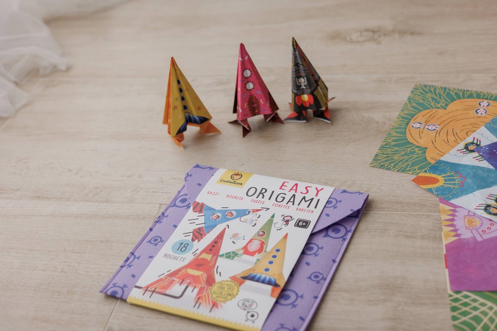 Set îndemânare Origami începători Rachete, Ludattica, +6 ani 5