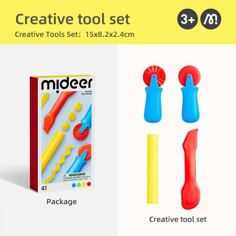 Set instrumente de modelat plastilină, lut, 4 unelte diferite 2