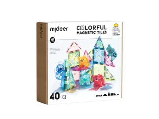 Set magnetic cu animale din junglă, Colorful Magnetic Tiles Wonderful Forest, 40 piese, 3+
