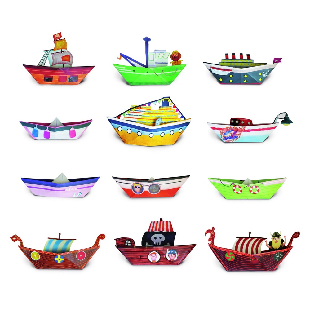 Set Origami începători Bărcuțe, Ludattica, 4-5 ani + 2