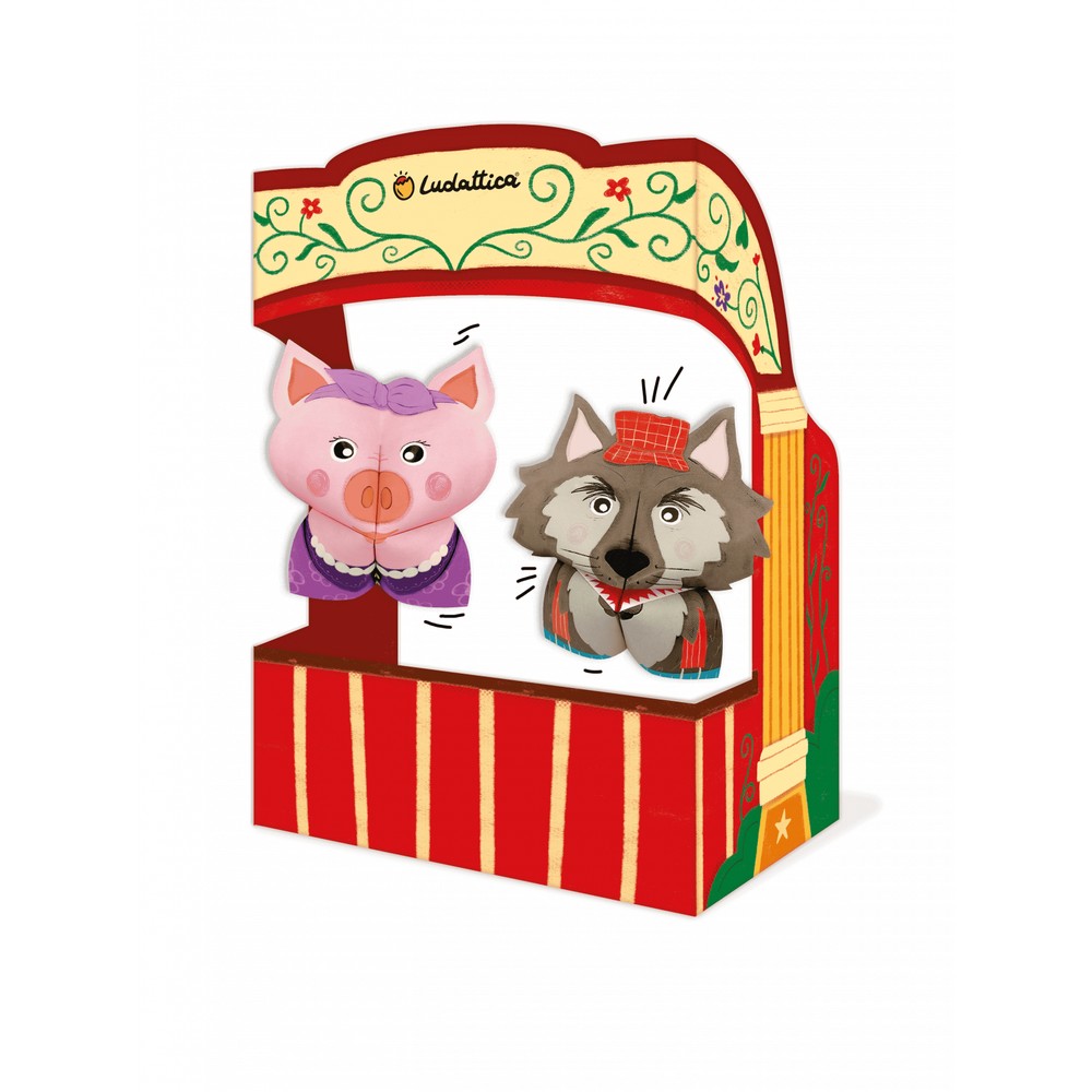 Set Origami teatru de păpuși Cei 3 purceluși, Ludattica 3