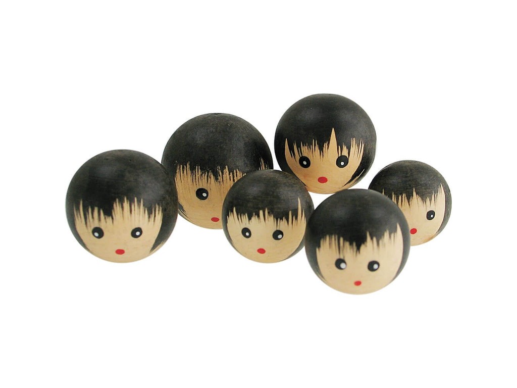 Set păpuși figurine, cap de marionetă, lemn vopsit