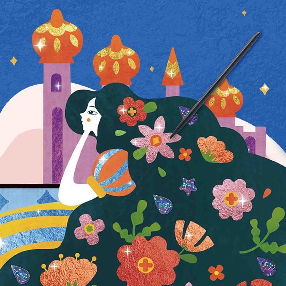 Set stickere cu foiță de aur, autocolant, Princess Diary, 8 buc set 4