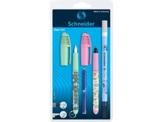 Set stilou + roller Schneider Zippi + pic Corry + 2 rezerve/blister 2025/2026 vernil-roz