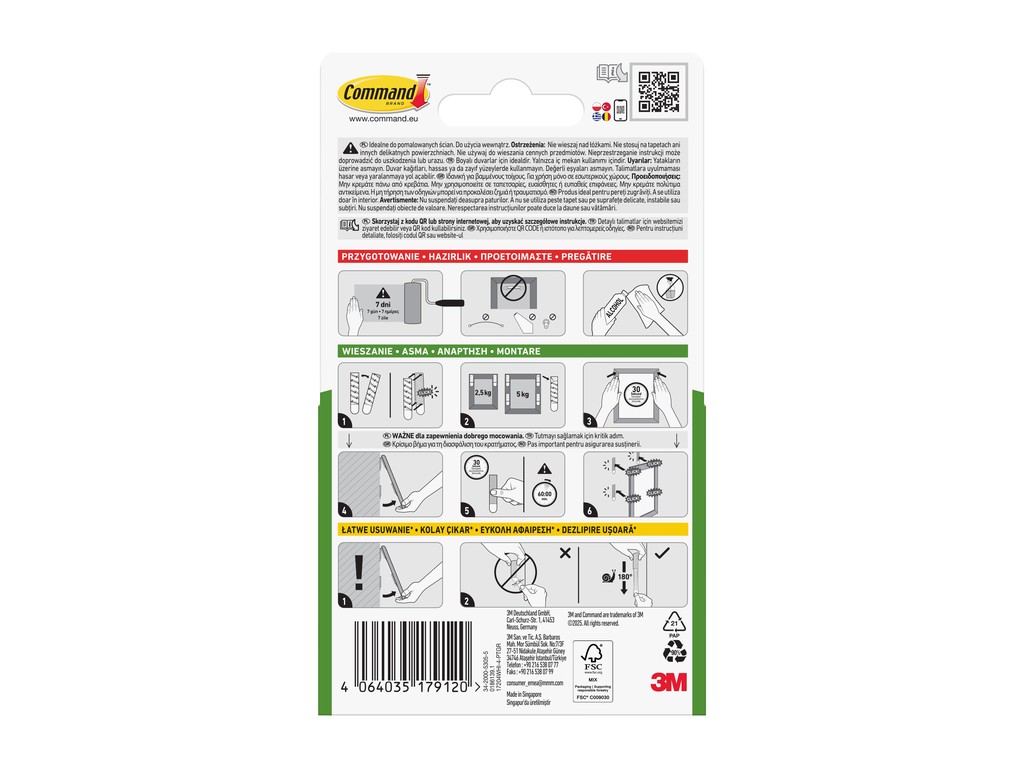 Sistem tip arici susținere tablouri mediu 3M Command 3