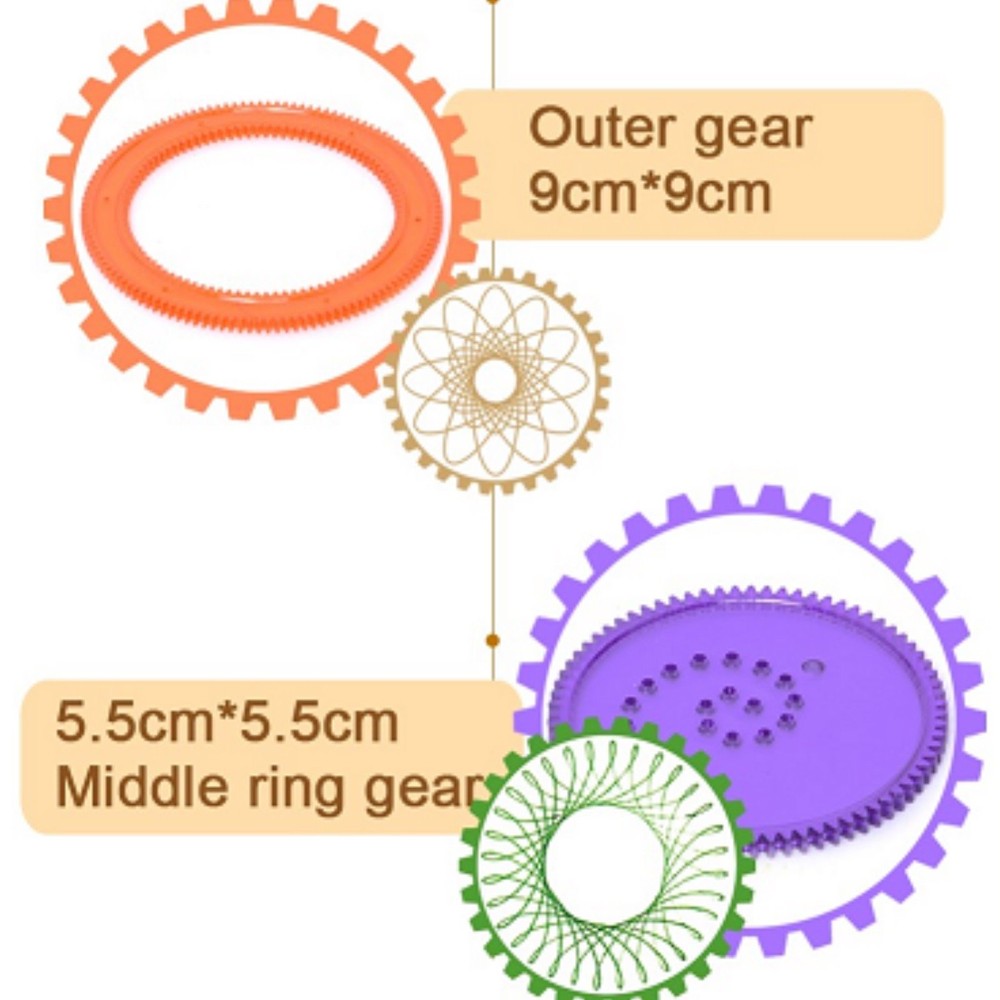 Spirograf, Set Șabloane Desen, Arta și Știința Spiralelor 8