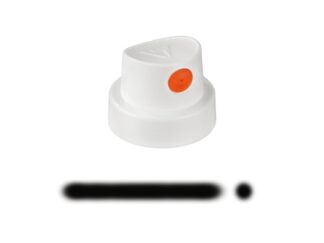 Spray cap Silent Flatcap white/orange