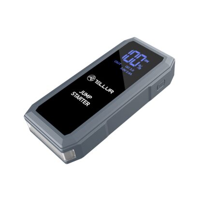 Starter auto portabil Tellur, 12V, 1500A, baterie externă, 16800mAh, lanternă, gri 10