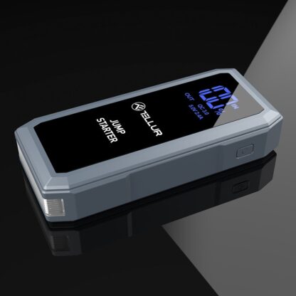 Starter auto portabil Tellur, 12V, 1500A, baterie externă, 16800mAh, lanternă, gri 11