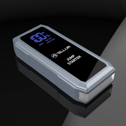 Starter auto portabil Tellur, 12V, 1500A, baterie externă, 16800mAh, lanternă, gri 13