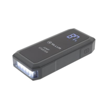 Starter auto portabil Tellur, 12V, 1500A, baterie externă, 16800mAh, lanternă, gri 8
