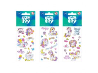 Stickere cu unicorni, 3 folii, ideale pentru decorarea rucsacurilor, caietelor, desenelor