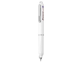 Stilou retractabil Writech corp alb + 5 patroane cu cerneală albastru