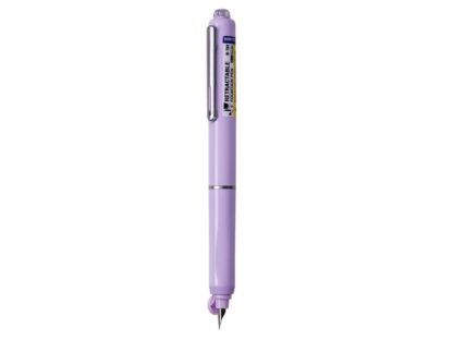 Stilou retractabil Writech corp violet + 5 patroane cu cerneală albastru