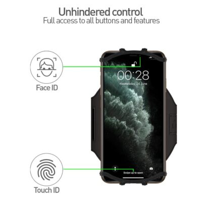 Suport detașabil Tellur de telefon 4″-6.5″ pentru braț A100, negru 3