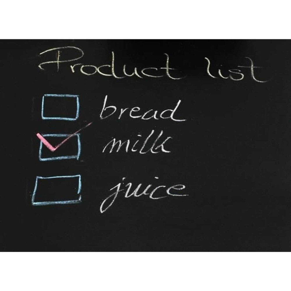 Tablă de scris autocolantă pentru multiple suprafețe, tip tapet, reutilizabilă, cretă inclusă, ușor de lipit, 45 x 200 cm, negru 10