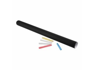 Tablă de scris autocolantă pentru multiple suprafețe, tip tapet, reutilizabilă, cretă inclusă, ușor de lipit, 45 x 200 cm, negru