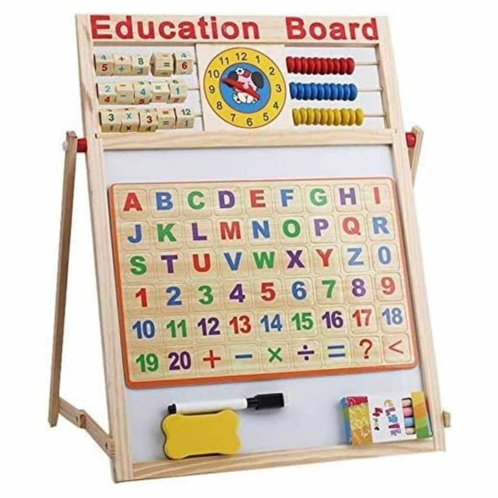 Tablă magnetică copii 5 în 1 cu suport și accesorii, 45 x 38.5 cm 4