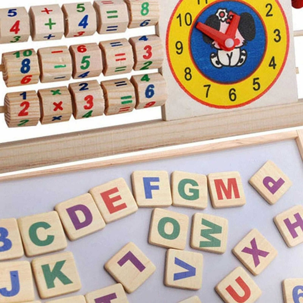 Tablă magnetică copii 5 în 1 cu suport și accesorii, 45 x 38.5 cm 5