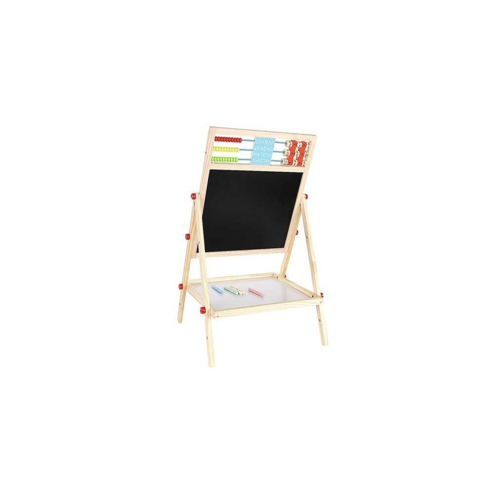 Tablă magnetică copii, de scris, cu două fețe, din lemn, Educativă, cu Suport și Accesorii, Abac, 67 x 41 x 32 cm 7