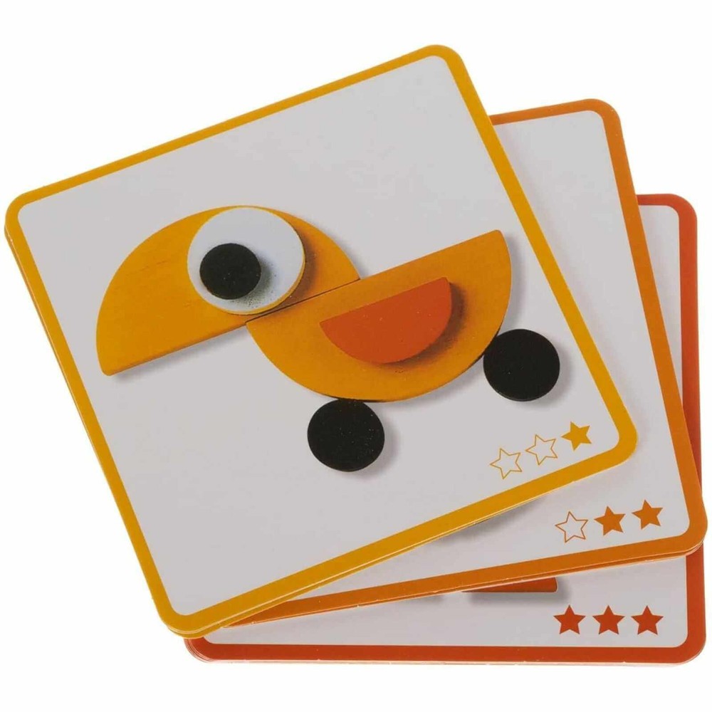 Tangram ZE Geoanimo, Joc din Lemn, 30 piese, Educativ, Forme Geometrice, Creativ, Shapes 10