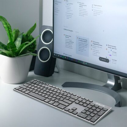 Tastatură fără fir Tellur Shade, Bluetooth, US, Alu, Gri Negru 3