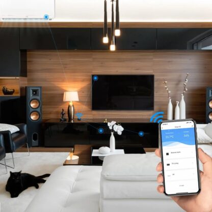 Telecomandă WiFi IR Tellur Smart, senzor temperatură și umiditate, USB C, Negru 3