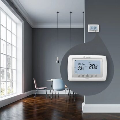 Termostat WiFi Tellur, Centrală, Alb 8
