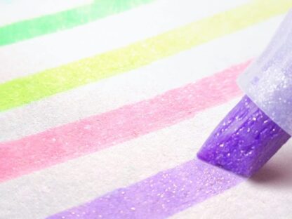Textmarker Kirarich Glitter 5 culori/set Zebra exemplu